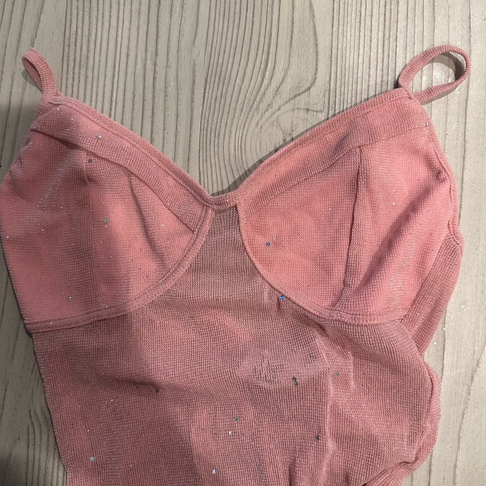 Tigermist Sheer Pink Glitter Dress